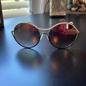 Balmain sunglasses made in France. Creamy white and sliver . Wore 1 x